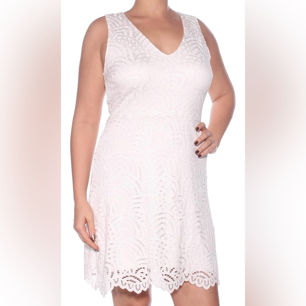#142 1. STATE • SLEEVELESS CROCHET • COCKTAIL DRESS